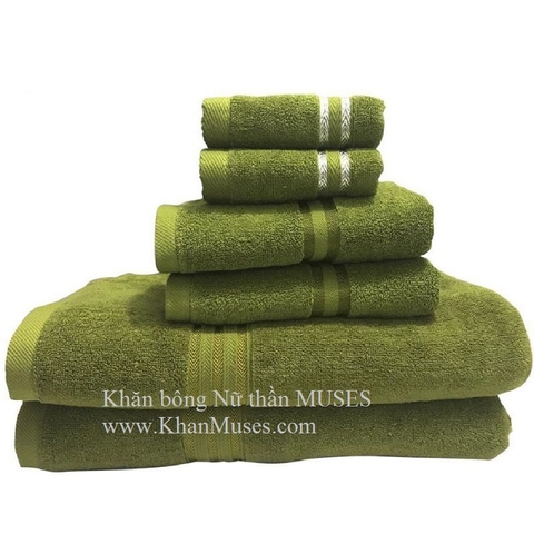 Khăn tắm màu Xanh rêu