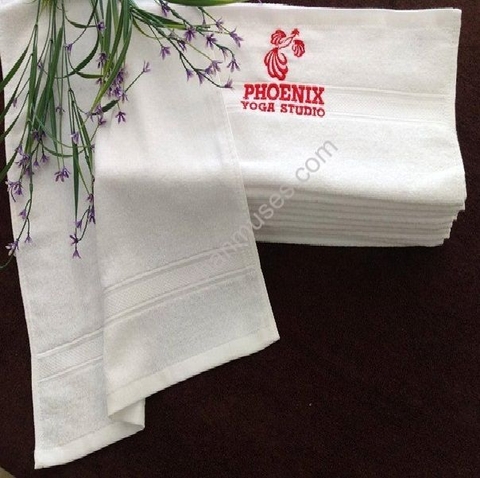 Khăn tập thể thao Yoga cotton màu trắng