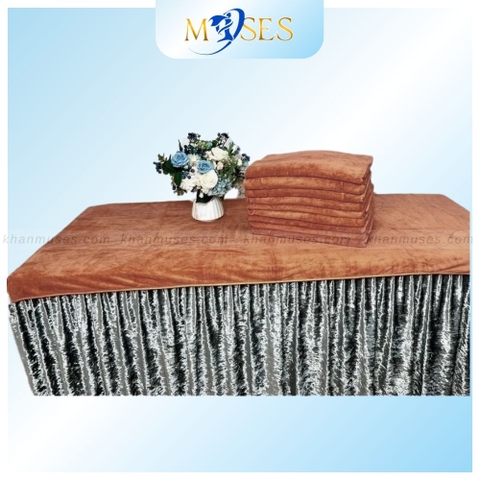Khăn trải giường Spa chuyên dụng microfiber - Màu nâu