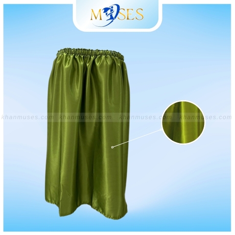 Váy quây lụa XANH CỐM - Váy quây lụa Spa giá tốt