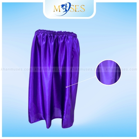 Váy quây lụa màu TÍM - Váy quây lụa Spa giá tốt