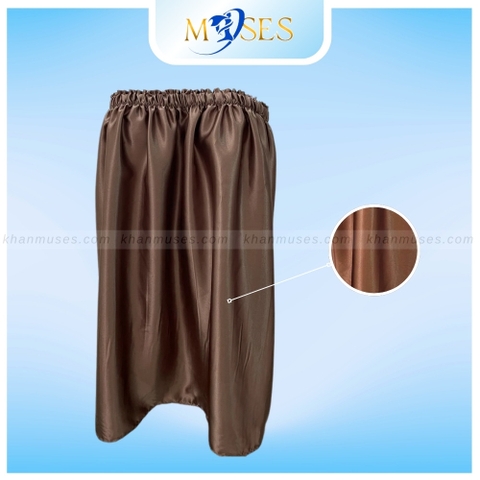 Váy quây lụa màu NÂU - Váy quây lụa Spa giá tốt