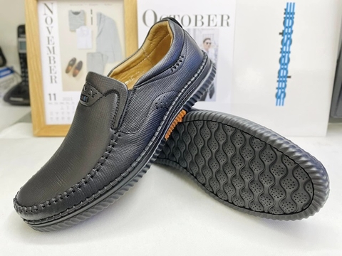 GIÀY LƯỜI NAM KHÂU VIỀN DA MỀM LỊCH LÃM IN-757