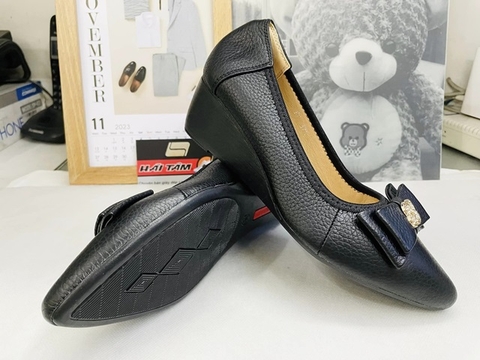 GIÀY BÚP BÊ ĐẾ XUỒNG MŨI NHỌN PHỐI NƠ ĐÍNH ĐÁ HP375