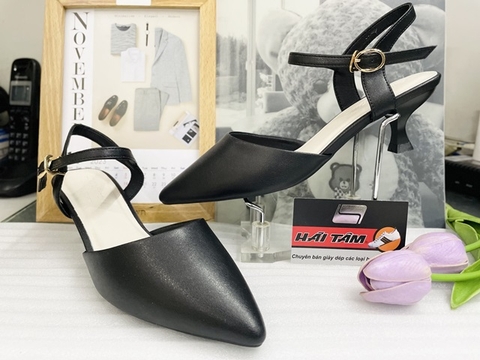 GIÀY CAO GÓT MŨI NHỌN HỞ SAU PHỐI DÂY BASIC 9867