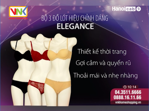 Set 3 bộ đồ lót ELEGANCE