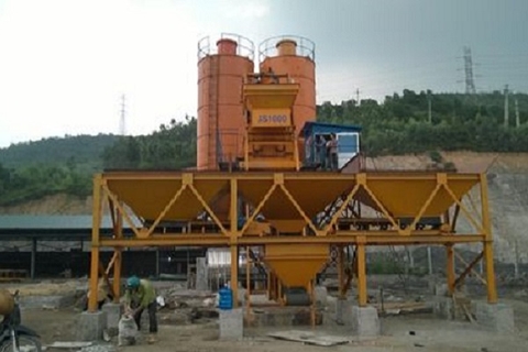 Bàn giao trạm trộn bê tông 50m3/h