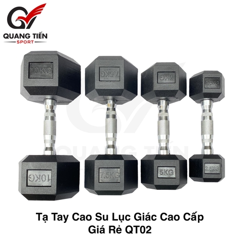 Tạ tay lục giác cao cu cao cấp QT02