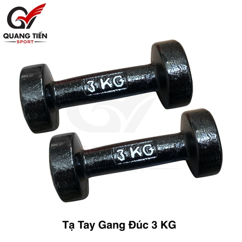 Tạ tay gang đúc loại đẹp 2022 3 kg ( giá 1 quả )