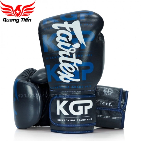 Găng tay boxing BGV Fairtex X KGP blue Velcro xanh