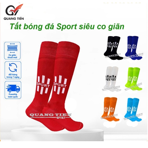 Tất đá bóng sport loại dài cao cấp dày dặn