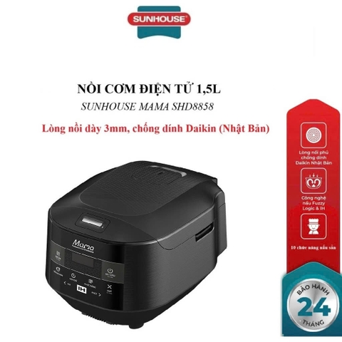 Nồi cơm điện cao tần 1.5L Sunhouse Mama SHD8858