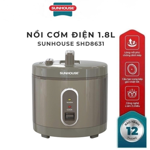 Nồi cơm điện 1.8L Sunhouse SHD8631
