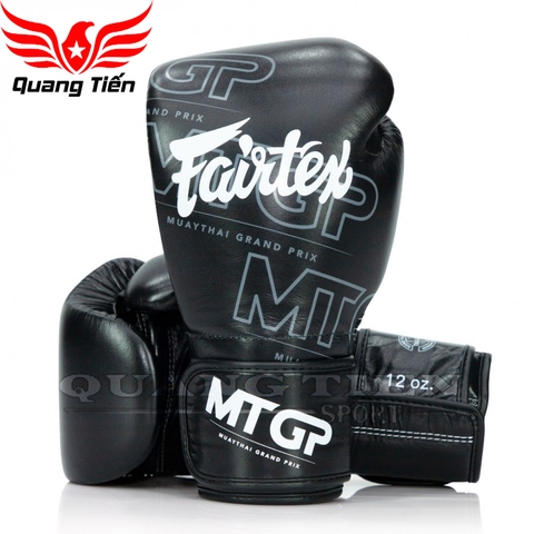 Găng tay boxing BGV Fairtex X MTGP Black Velcro xanh