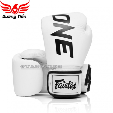 Găng tay Boxing trắng BGV Fairtex X ONE Championship