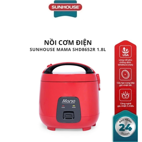 Nồi cơm điện 1.8L Sunhouse Mama SHD8652R