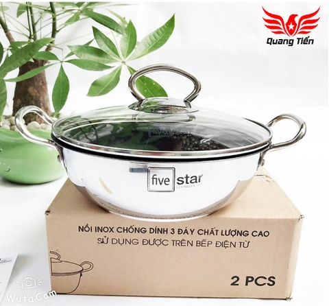 Nồi kho cá 3 đáy chống dính Fivestar 20cm FSN20IN005