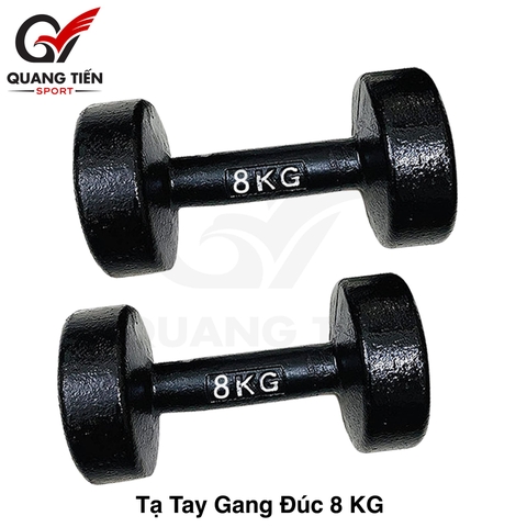 Tạ tay gang đúc liền khối 8 kg loại đẹp 2021 (giá 1 chiếc)