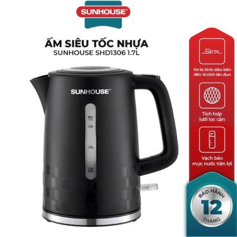Ấm siêu tốc nhựa 1.7L Sunhouse SHD1306