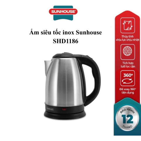 Ấm siêu tốc inox Sunhouse SHD1186