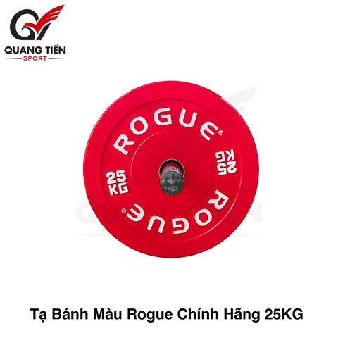 Tạ bánh cao su ROGUE cao cấp lỗ 50 nhập khẩu 25kg (màu đỏ)