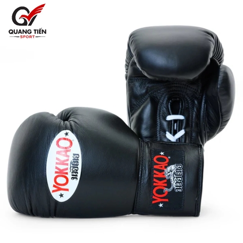 Găng Boxing YOKKAO Matrix Lace Up Buộc Dây – Black