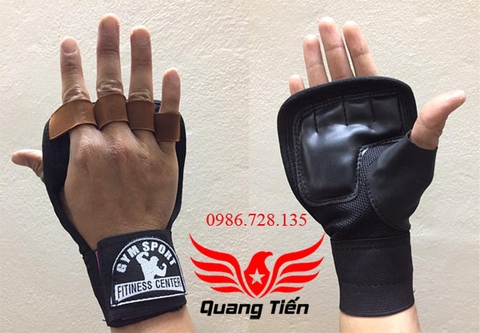 Găng tay tập tạ gym sport 1 vòng cổ tay QT21