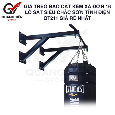 Giá treo bao cát kèm xà đơn 16 lở sắt siêu chắc sơn tĩnh điện QT211