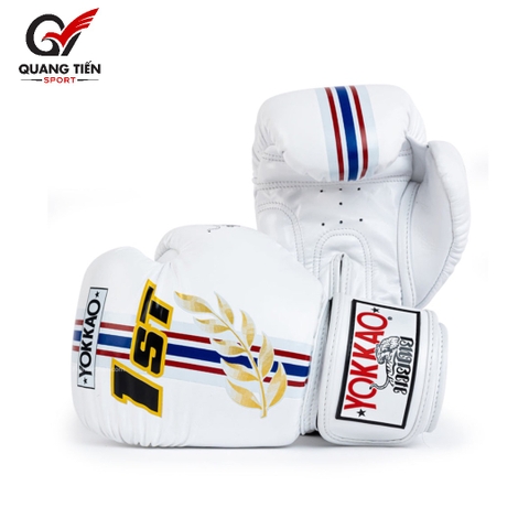 Găng Boxing YOKKAO FYGL-80-4 First At The Race – White
