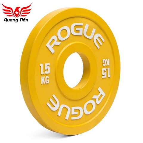 Tạ bánh cao su ROGUE cao cấp 1,5 kg mini lỗ 50 nhập khẩu