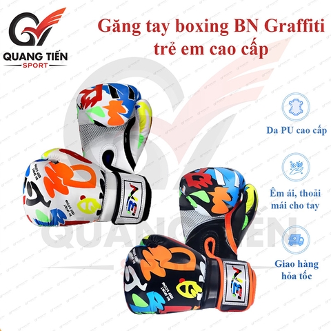 Găng Tay boxing trẻ em BN GRAFFITI 6OZ cao cấp chính hãng