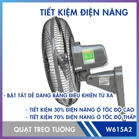 Quạt treo tường Ching Hai W615A2 (có điều kiển)