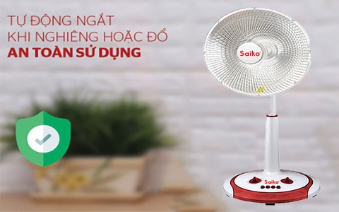 Quạt sưởi Halogen Saiko HF-802H - Chính Hãng