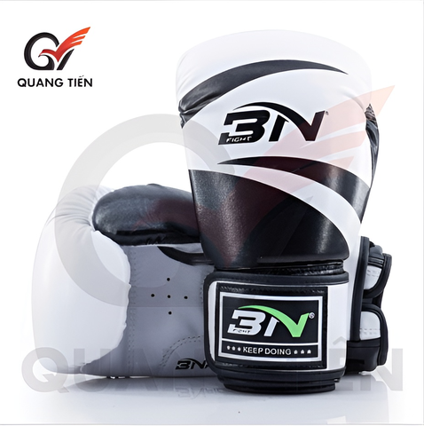 Găng Tay Boxing,tán thủ cao cấp BN  ( Trắng Đen )