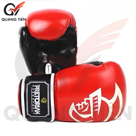 Găng tay boxing võ thuật Pretorian đỏ đen chính hãng