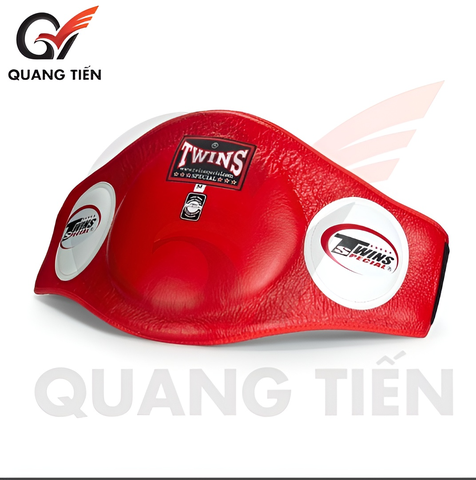 Đích bụng-Đai bụng Twins Special Muay Thai Leather Belly Pad BEPL2 cao cấp chính hãng - Màu đỏ