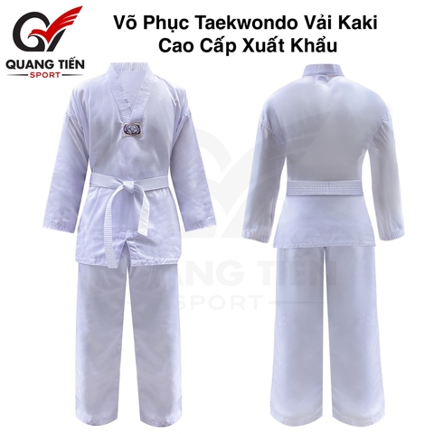 Võ phục Teakwondo vải kaki cao cấp xuất khẩu