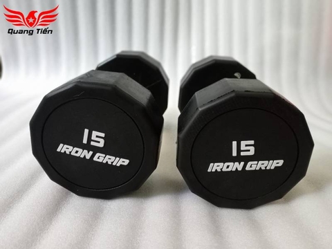 Tạ tay bọc cao su Iron Grip 15 kg (1 chiếc)