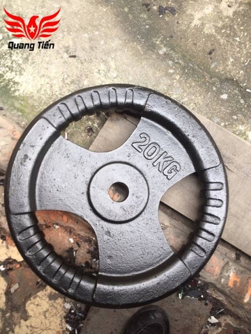 Tạ bánh gang 20kg, tạ đĩa gang 20kg phi 30 lỗ nhỏ QT08