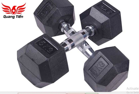 Tạ tay cao su lục giác cao cấp Iron Bull 5kg nhập khẩu ( giá 1 quả )