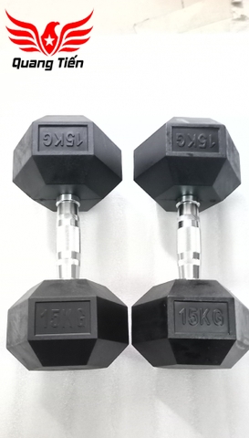 Tạ tay cao su lục giác cao cấp Iron Bull 15kg nhập khẩu ( giá 1 quả )