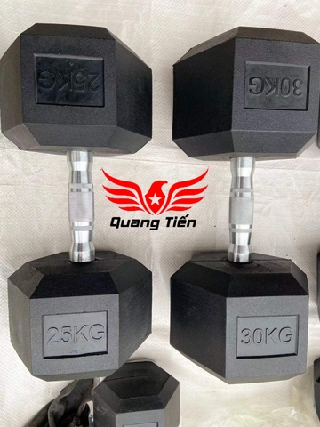 Tạ tay cao su lục giác cao cấp Iron Bull 25 kg nhập khẩu ( giá 1 quả )