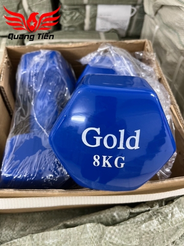 Tạ tay cao su Gold cao cấp 8 kg xanh (giá 1 chiếc)