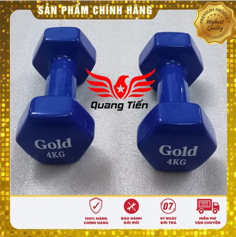 tạ gold xanh 4kg cao cấp chính hãng