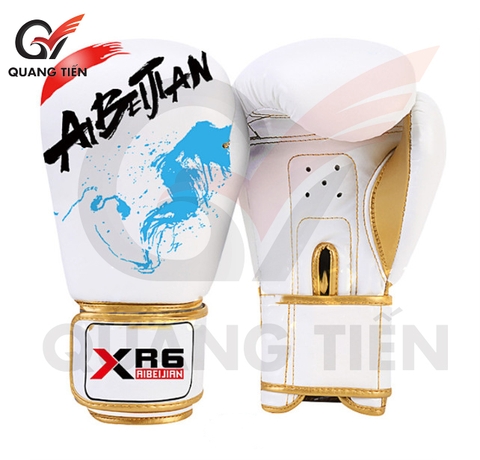 Găng tay Boxing ABJ cao cấp chính hãng - màu trắng