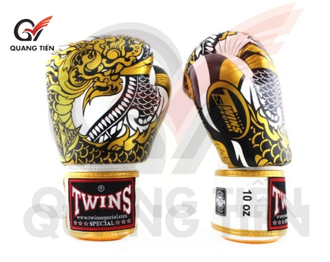 GĂNG TAY BOXING TWINS FBGVL3-52 RỒNG NAGAS GOLD/WHITE