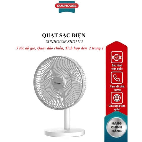 Quạt sạc Sunhouse SHD7115