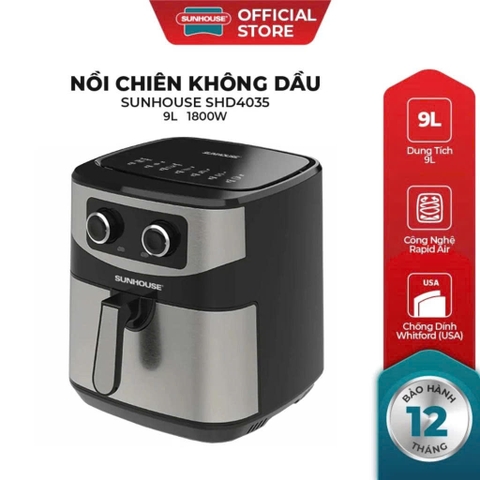 Nồi chiên không dầu 9L Sunhouse SHD4035