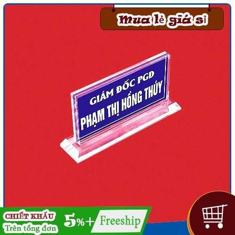 Bảng chức danh mica 12*24cm