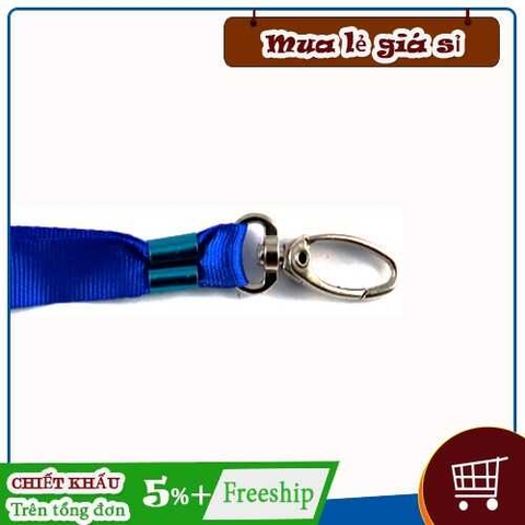 Dây lụa đeo bảng tên móc xoay